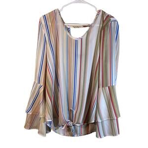 Signature Studio Multi Color Top Size X Large Long Sleeve